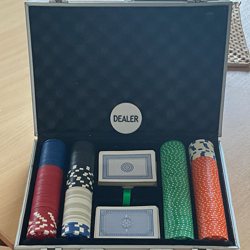 200 poker chip set aluminium - set,