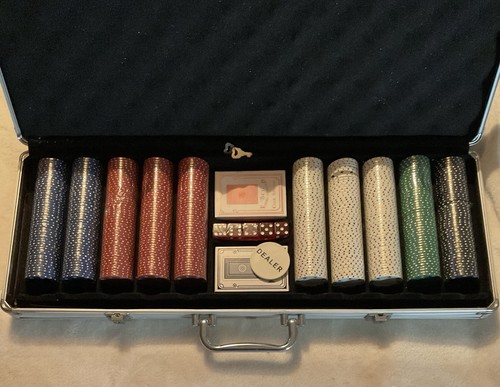 Poker game set lockable - game,