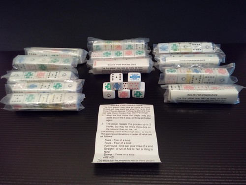 Vintage poker dice set 5 - poker,