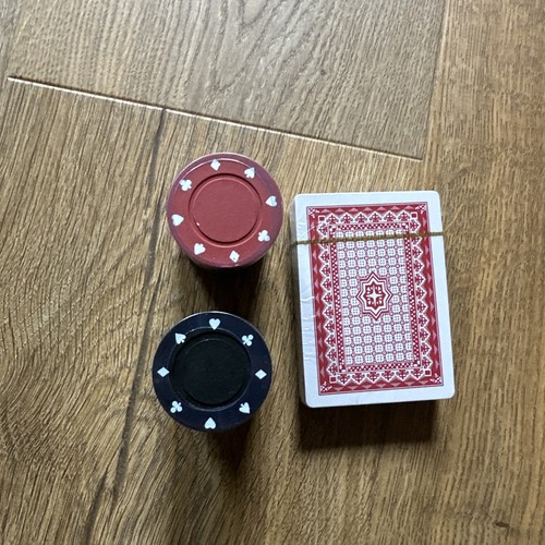Unopened red black - poker, chips
