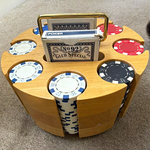 Chip poker set - 50, wooden