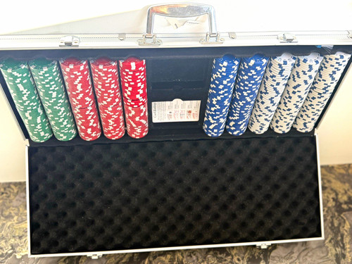 Poker chip set - set, in