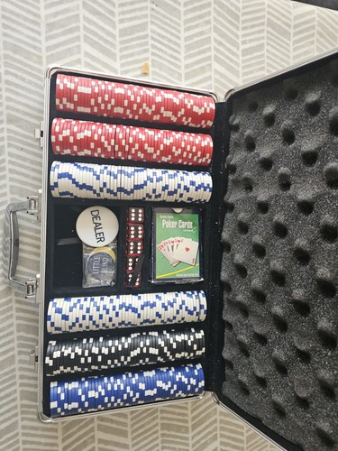 Poker chip set aluminium carry - chip,